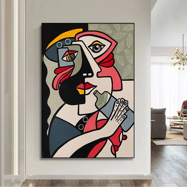

Абстрактное искусство Пикассо, классические плакаты и картины с принтом, винтажный декор комнаты, холст, живопись, настенное ...