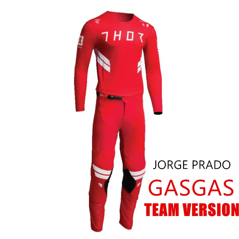 Jorge Prado New 2022 GASGAS Team Motocross Gear Set Off Road Dirt Bike Jersey Set Motorcycle Breathable ATV MX Moto Suit