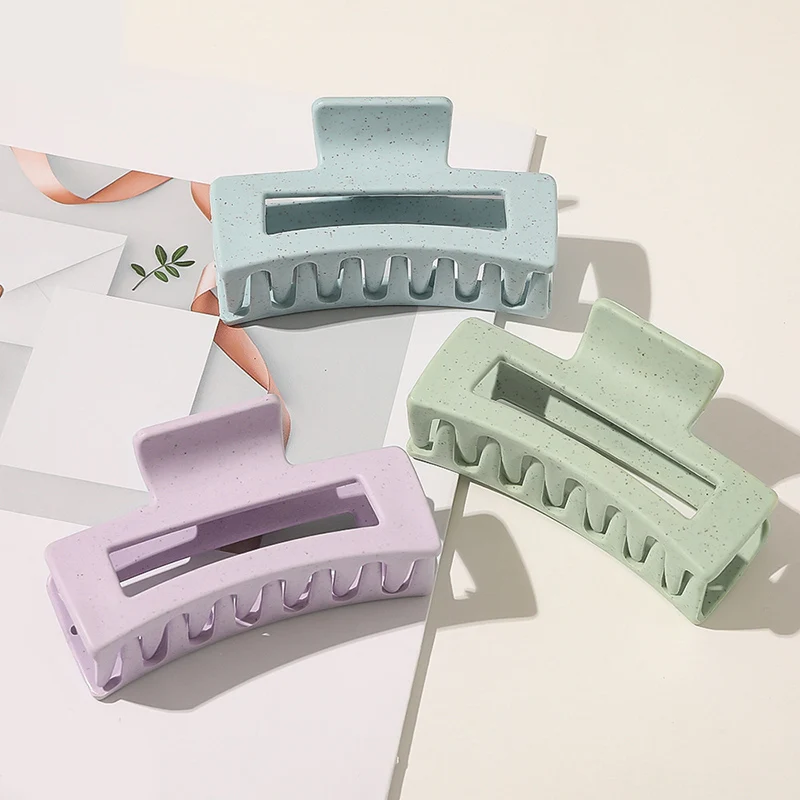 

Заколки для волос для женщин простой зажим для когтей винтажные синие матовые бананы крупные геометрические заколки для волос для девочек ...