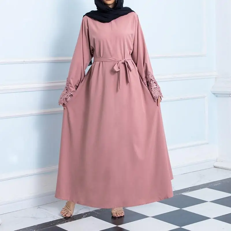 

Новинка 2023, женская одежда, мусульманский халат Jilbab Abaya, вышитые блестящие манжеты с длинным рукавом, Дубайский турецкий исламский наряд, Abayas