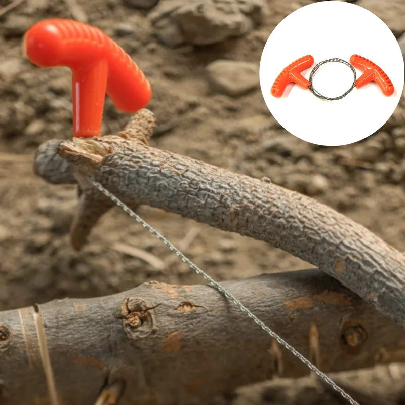 

Outdoor Manual Steel Wire Saw Survival Tool Hand Chain Saw Cutter Portable Travel Camping Emergency Gear Steel Wire Kit