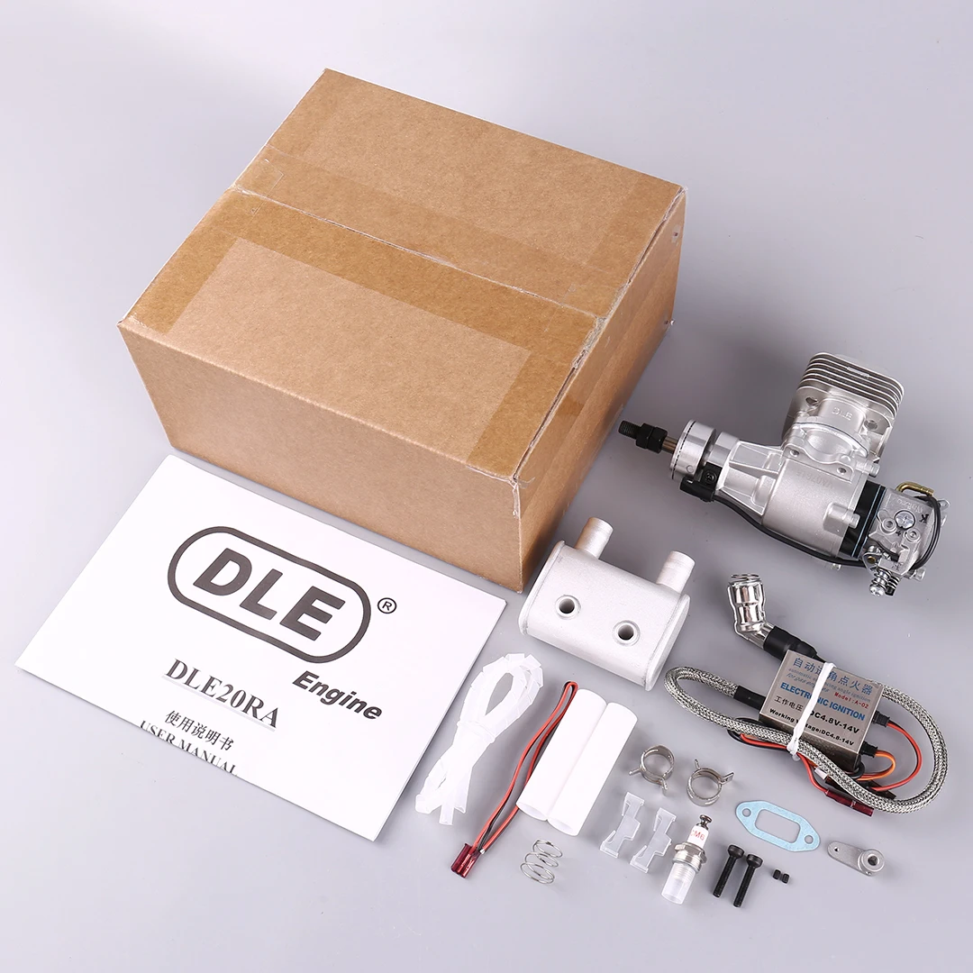 Фото Новый оригинальный двигатель DLE 20CC DLE20RA DLE 20RA для радиоуправляемых моделей, двухтактный, одноцилиндровый, с задним выхлопом, естественным воздушным охлаждением №3