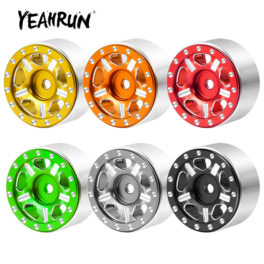 

YEAHRUN 4 шт. 1,0 "CNC Micro Beadlock Ступица колеса обода 27,5*14 мм для 1/24 гусеничного Axial SCX24 90081 Deadbolt радиоуправляемые автомобильные запчасти
