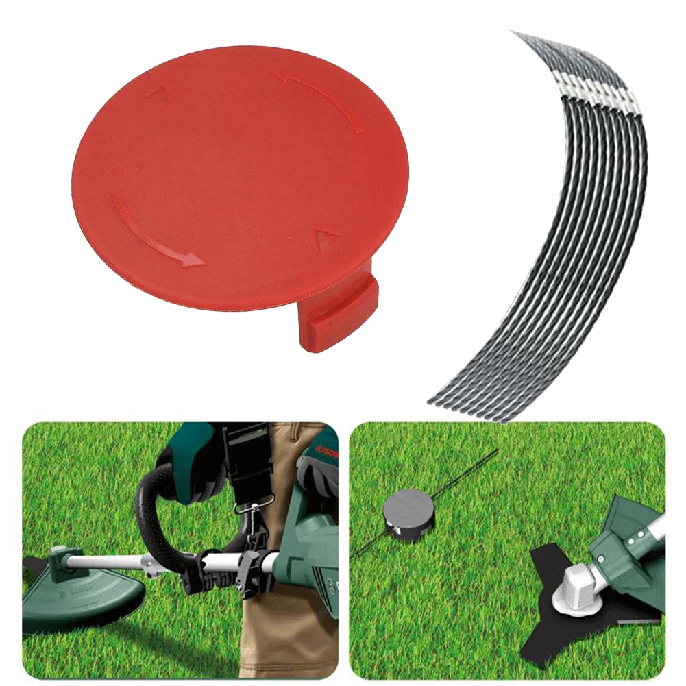 

For BOSCH AFS 23-37 Strimmer Cutting Spool Lines F016800431+Spool Cap Cover F016F0484 Grass Trimmer Cutting Thread