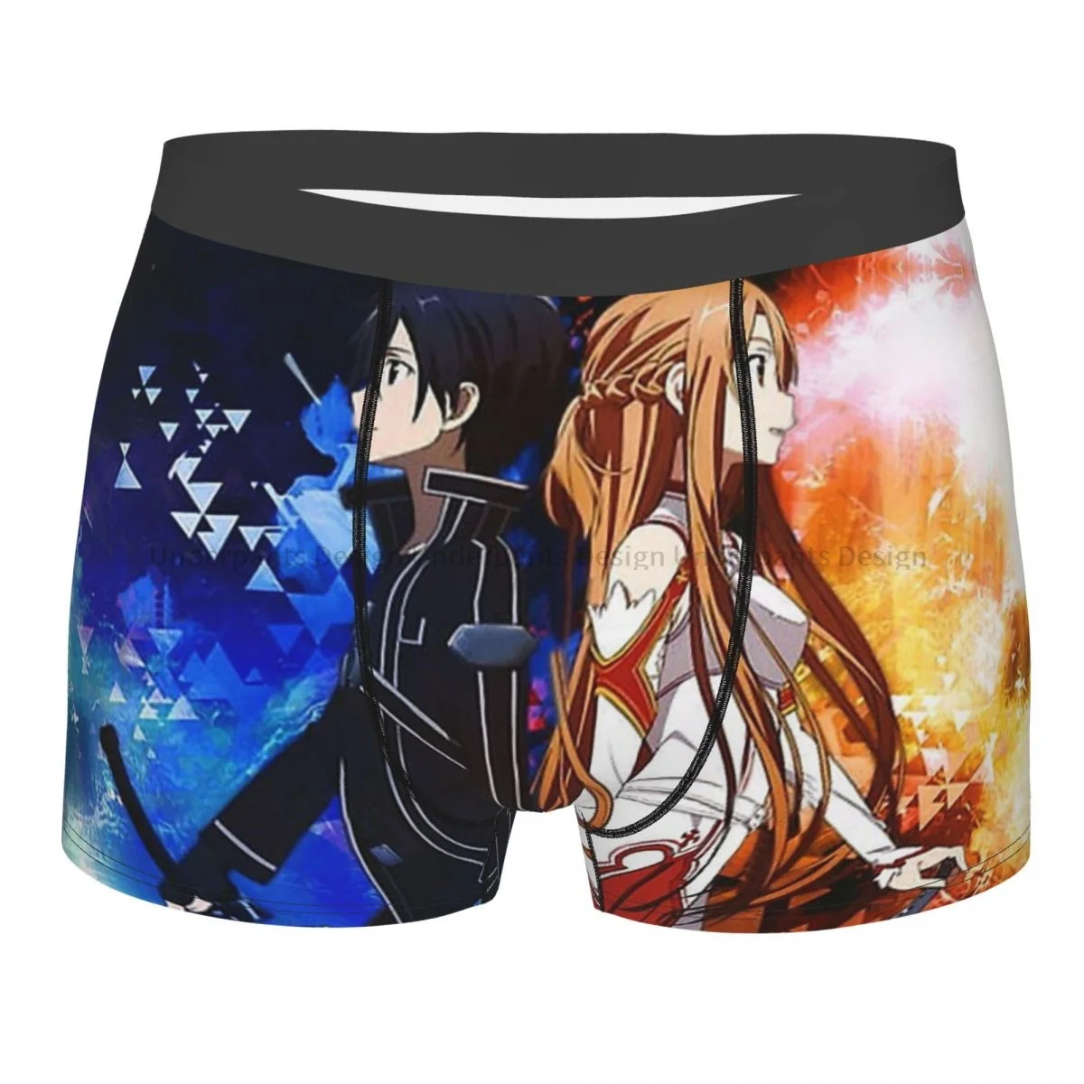 

Cool Sword Art Online Kirigaya Kazuto Yuuki Asuna Underpants Breathbale Panties Man Underwear Print Shorts Boxer Briefs