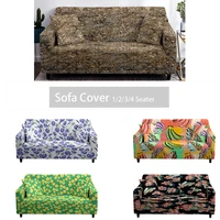 plant painted cover sofa l shape anti dust corner shaped chaise elastic sofa seat cover longue sofa slipcover 1pc