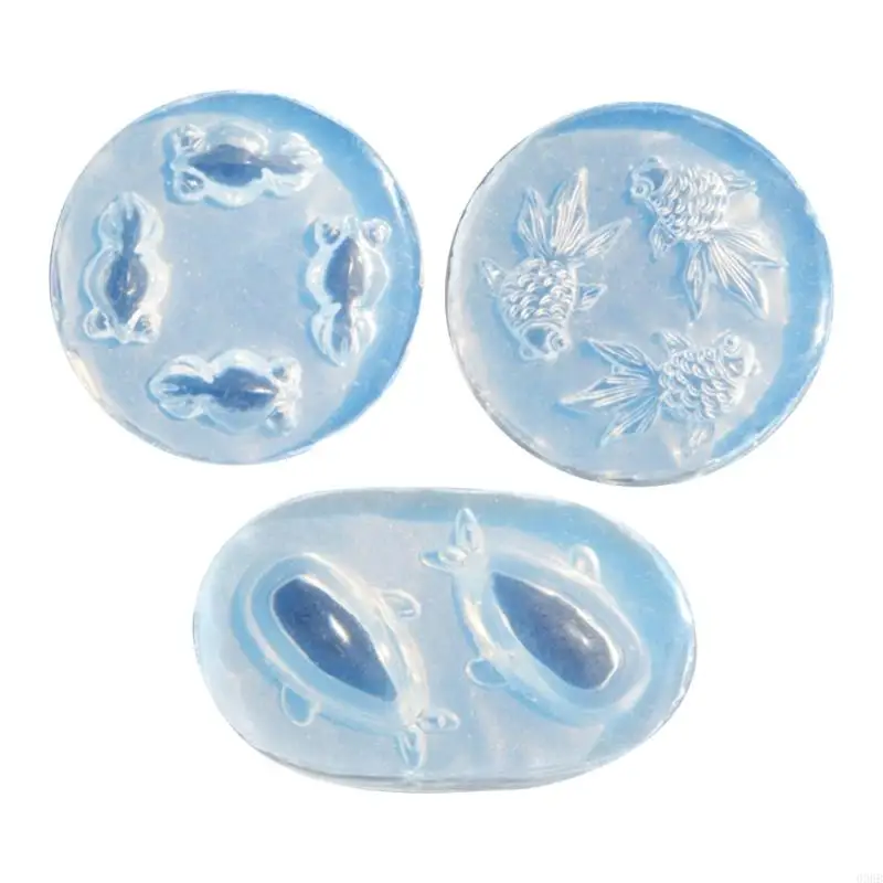 69HB 3 шт. гибкие силиконовые формы для золотых рыб и китов принадлежности