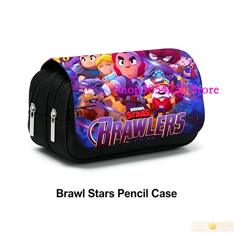 Двухслойный пенал 3D Brawl Stars, летняя износостойкая сумка для канцелярских принадлежностей из оксфордской ткани для подростков, мальчиков и девочек, для повседневного использования в кампусе (art.: 3920dc8cd60c9) - 3920dc8cd60c9