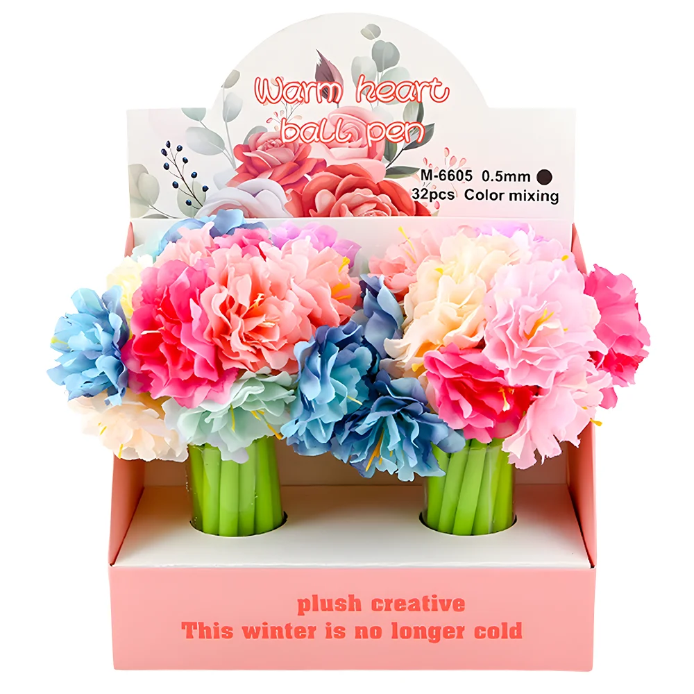 Новинка элегантные необычные ручки с цветком пиона милые кавайные гелевые