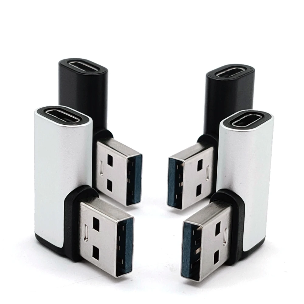 90-градусный боковой колено USB3.1 адаптер для зарядки данных type-c USB-C женская пара 3.0