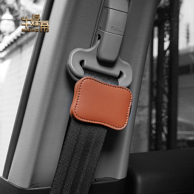 

PU Car Seat Belt Accessories Clamp Stopper For Volkswagen VW Passat Golf Jetta Mk6 Tiguan Fixed Elastic Adjuster Cover Interior