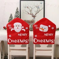 christmas chair cover christmas santa claus snowman dinner chair covers restaurant christmas decoration party supplies