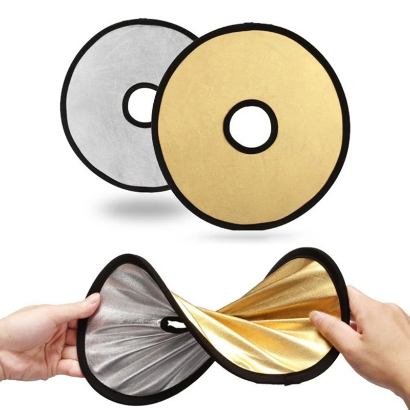 

30cm/11.8" Light Reflector 2-in-1 Collapsible Reflector for Photography Lighting