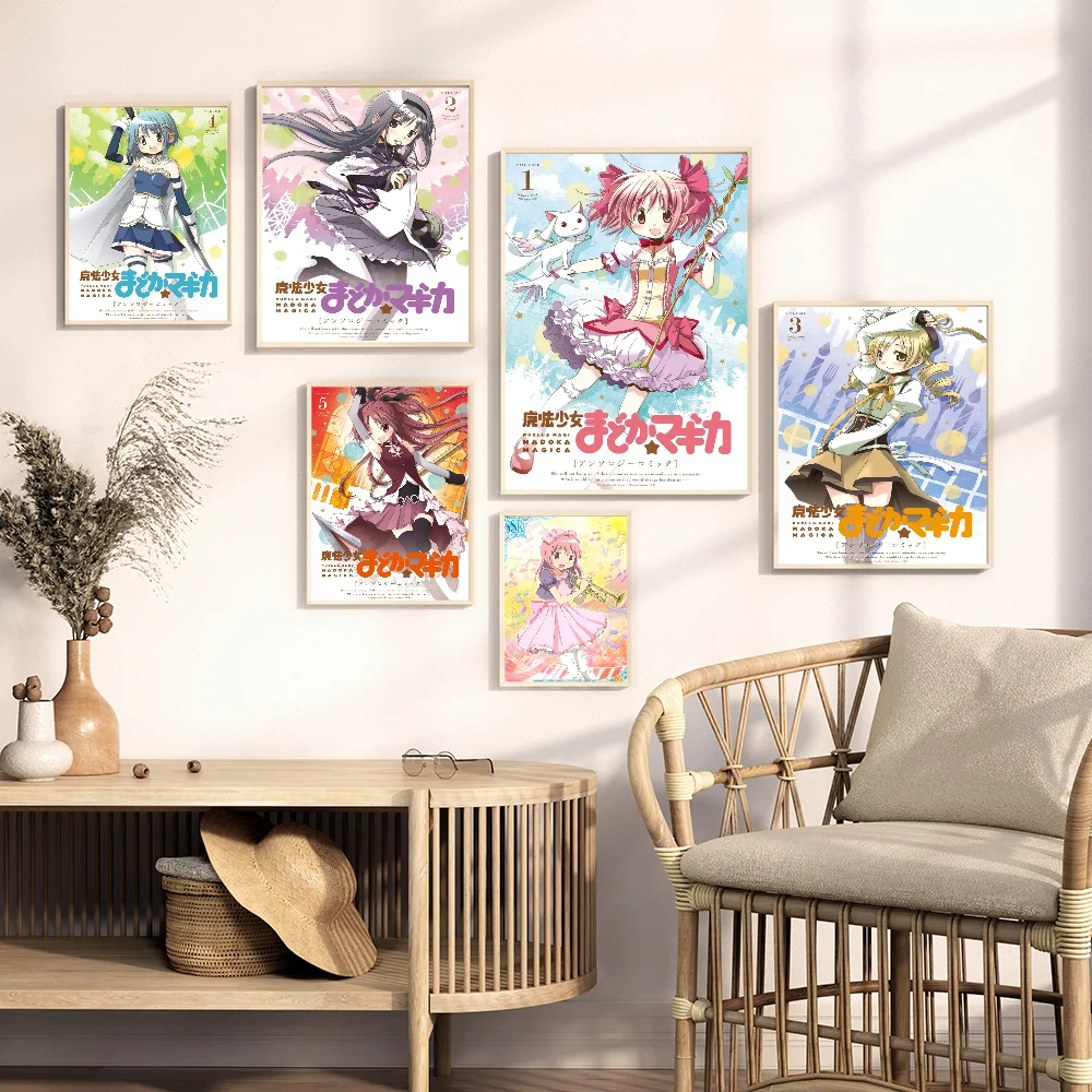 Puella Magi Madoka Magica водостойкая бумажная наклейка хорошего качества принты постеры