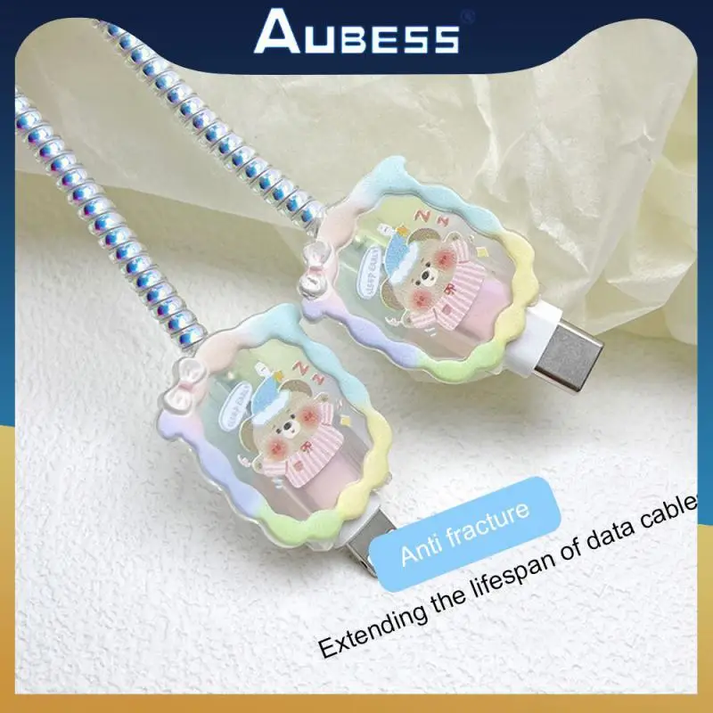 

Soft Adhesive Smart Cover Tpu Data Cable Protection Sleeve Does Not Affect Charging Charging Line Protection Ventilate Inclusive