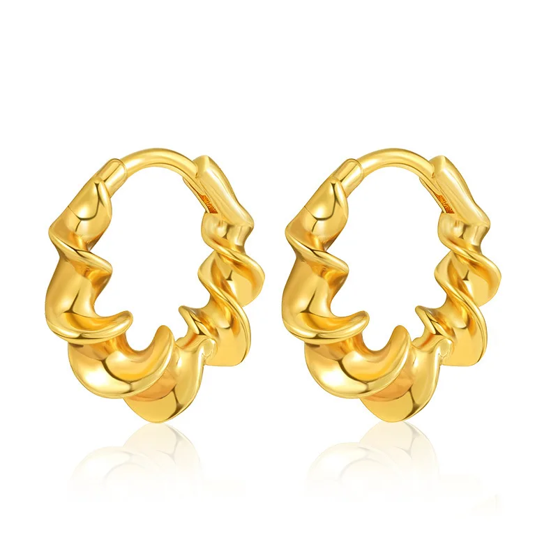 

Женские серьги-кольца с позолотой, в стиле ретро