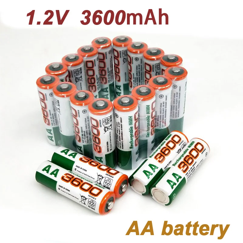 

Free Shipping 100% new AA battery 3600 mAh rechargeable battery, 1.2V Ni-MH AA battery, suitable for clocks, mice, computers