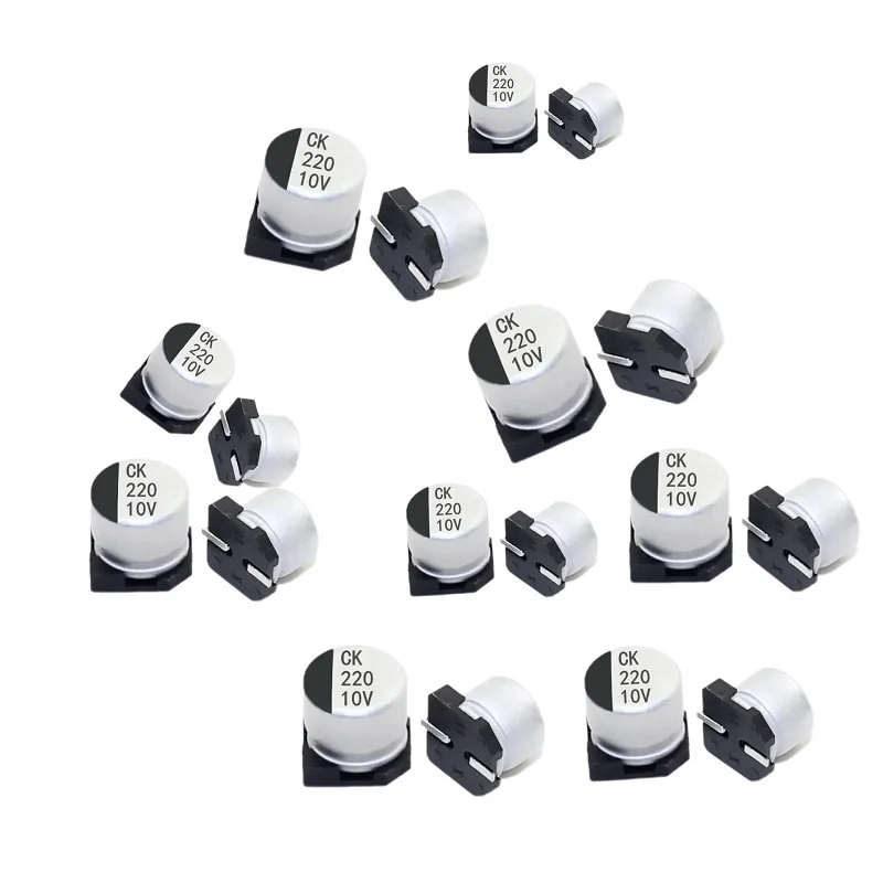 Набор алюминиевых электролитических конденсаторов SMD 400 шт. 24 значения 1 мкФ-1000