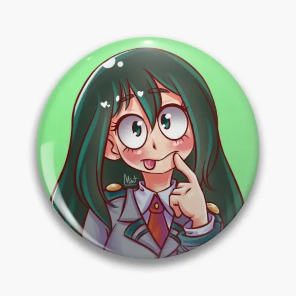 

Tsuyu Asui Регулируемая мягкая булавка для пуговиц, Женская Подарочная брошь для шляпы, креативная булавка для воротника, металлические украшен...