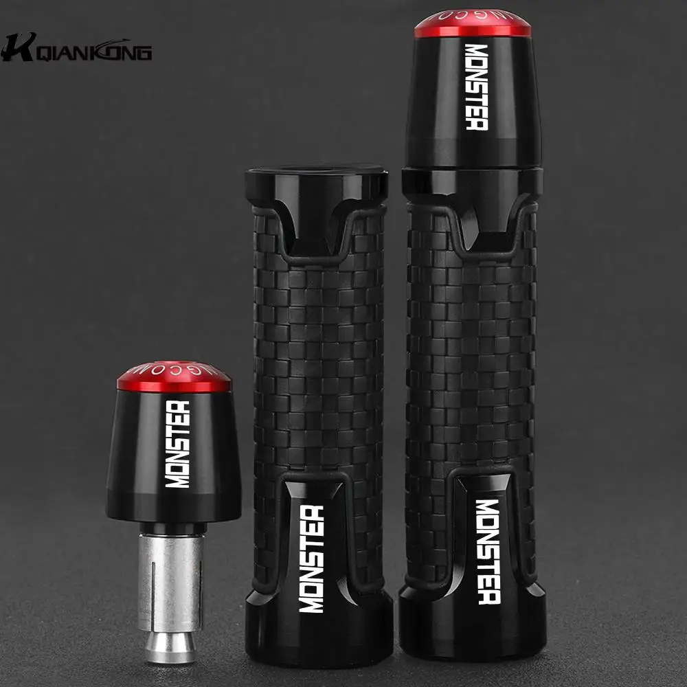 

Motorcycle CNC 7/8"22MM Handlebar Grips Handle Bar Cap End Plugs FOR DUCATI MONSTER 696 796 797 821 937 950 1200 S R Accessories