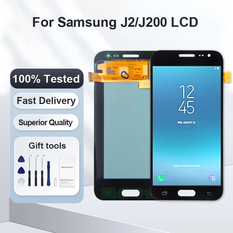 

1Pcs 4.7 Inch For Samsung Galaxy J2 LCD J200 Display Touch Screen Digitizer J200Y J200F J200G J200H J200GU Assembly With Tools