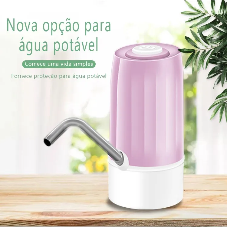 Bivolt Universal Electric Pump with USB Charging for Gallon Water Bottle up to 20 liters 3W Rechargeable Filter Promotion