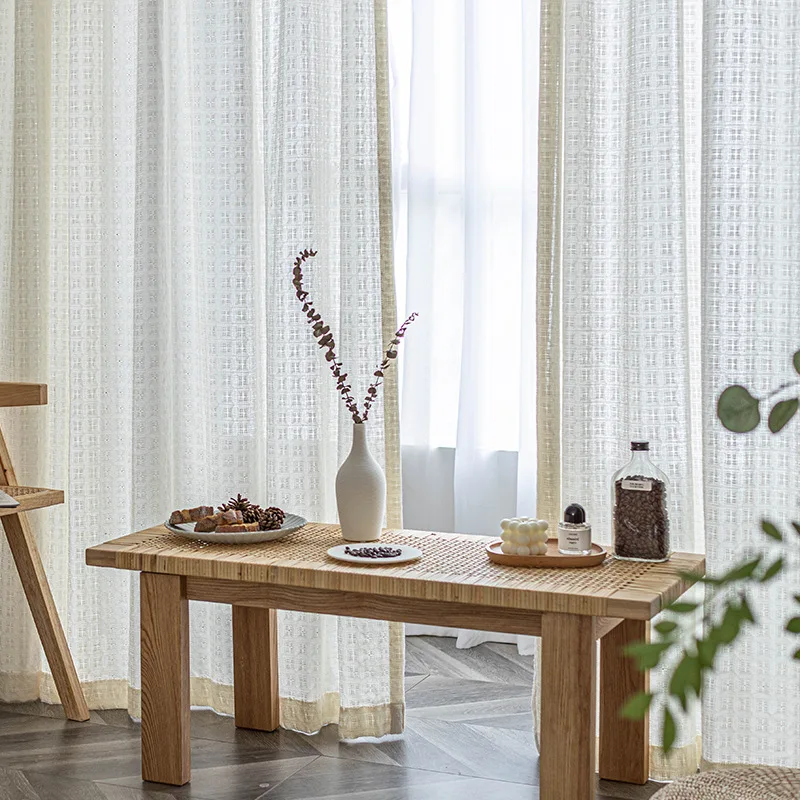 Японская марлевая цветная оконная занавеска Ins Wind Nordic