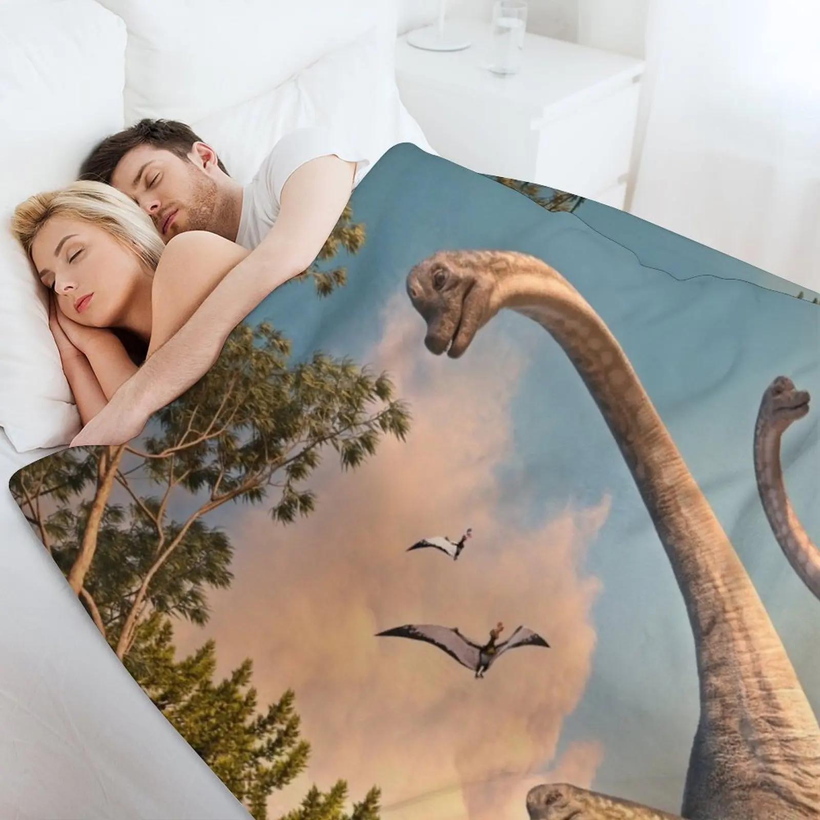 Одеяло Brachiosaurus Walk покрывала забавный подарок мягкие одеяла для кроватей