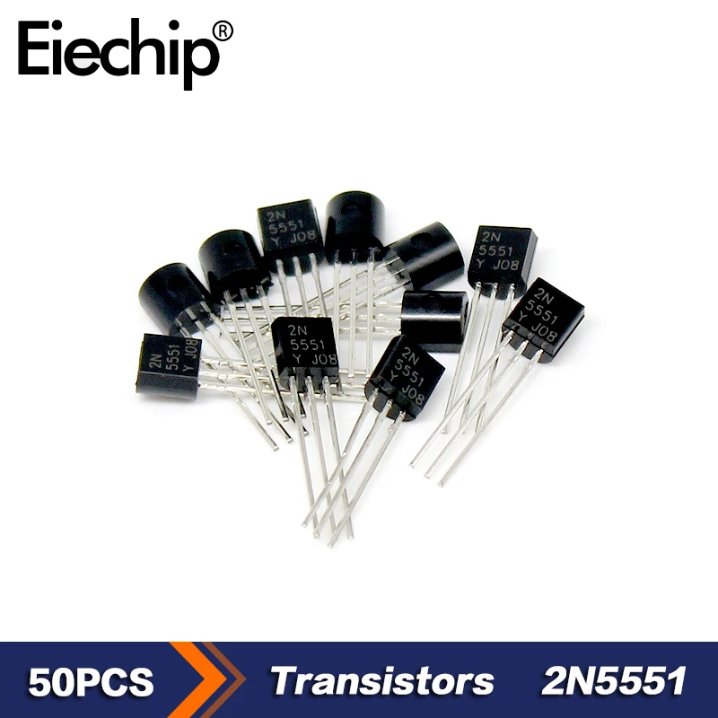

50PCS 2N5551 NPN Transistors 160V 600MA TO-92 Triode New original free shipping