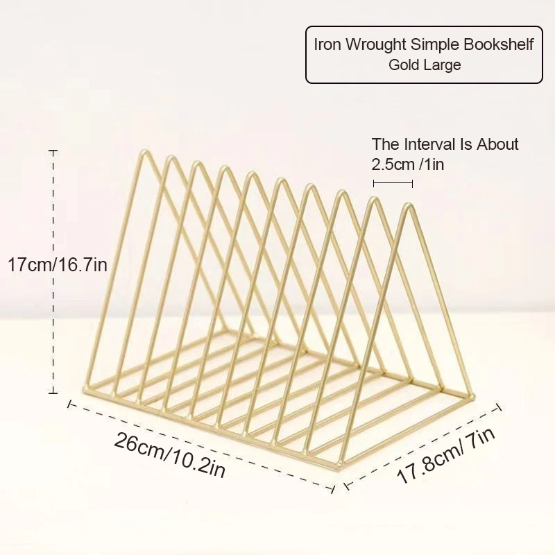 

Треугольные Подставки Для Книг Из Железа, Небольшая Настольная Книжная Полка Для Хранения Студенческих Книг