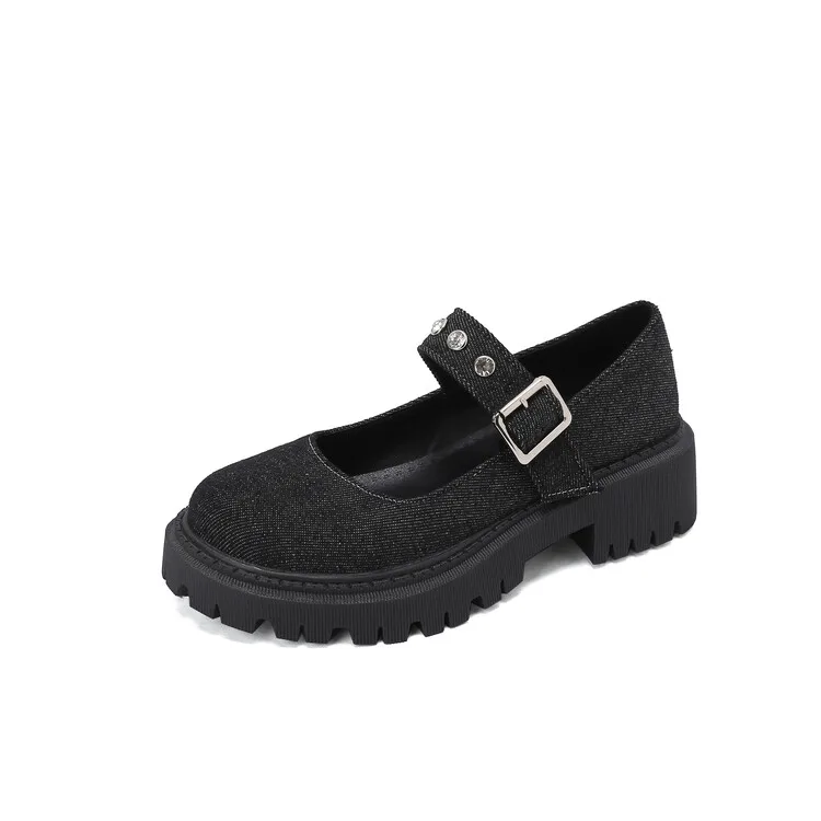 

Large size Oversize Big size Thick Heel platform shoes Pumps women shoes simple and elegant Comfortable Neutral style