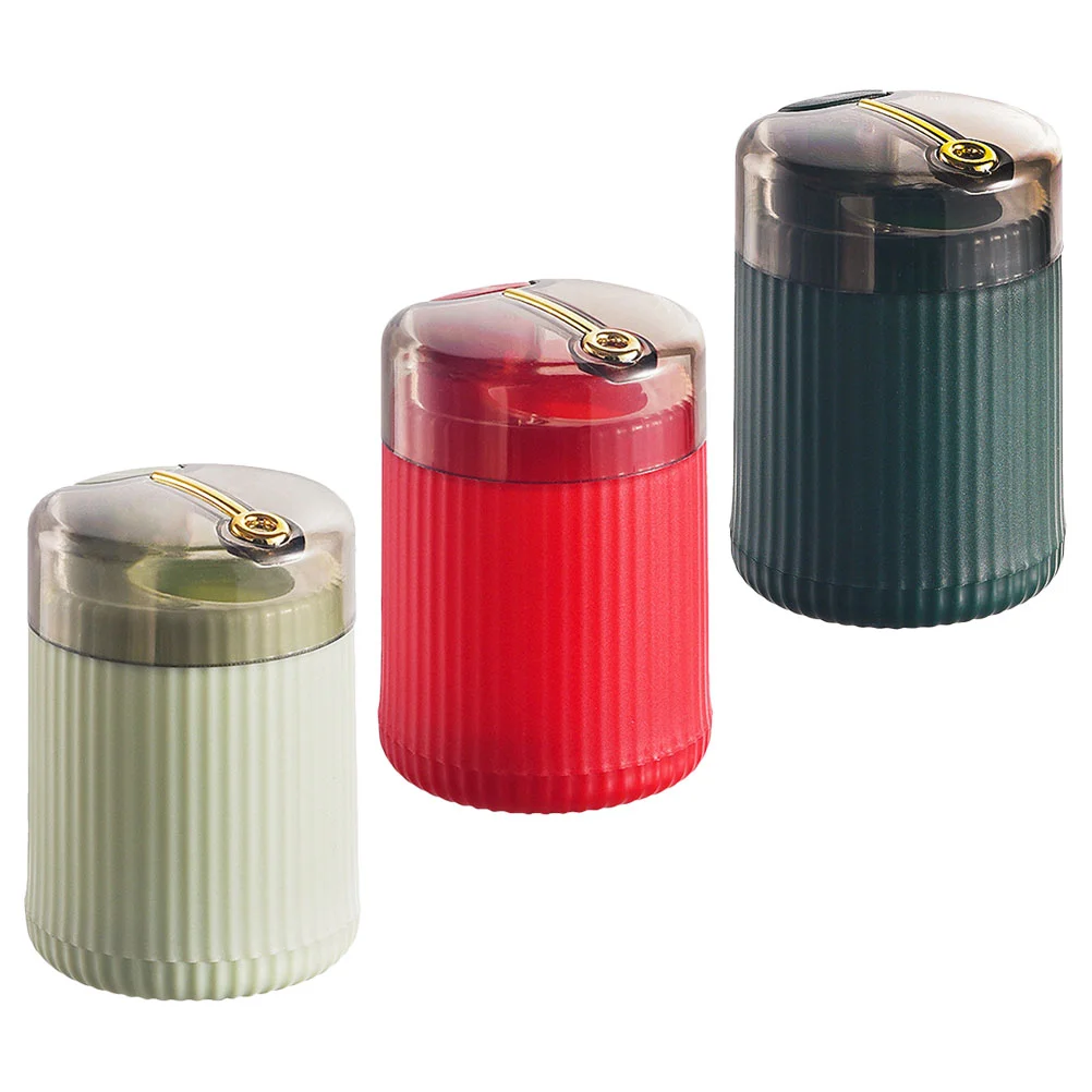 

3 Pcs Toothpick Holder Containers Lids Automatic Toothpick Box Dispenser Floss Storage Organizer Pp Toothpick Canister