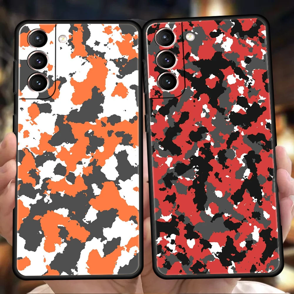 

Camouflage Camo Phone Case For Samsung S23 S22 S20 S21 FE Note S21 20 10 Ultra S10 S10E M22 M32 M31 5G Plus TPU Shell Fundas Bag