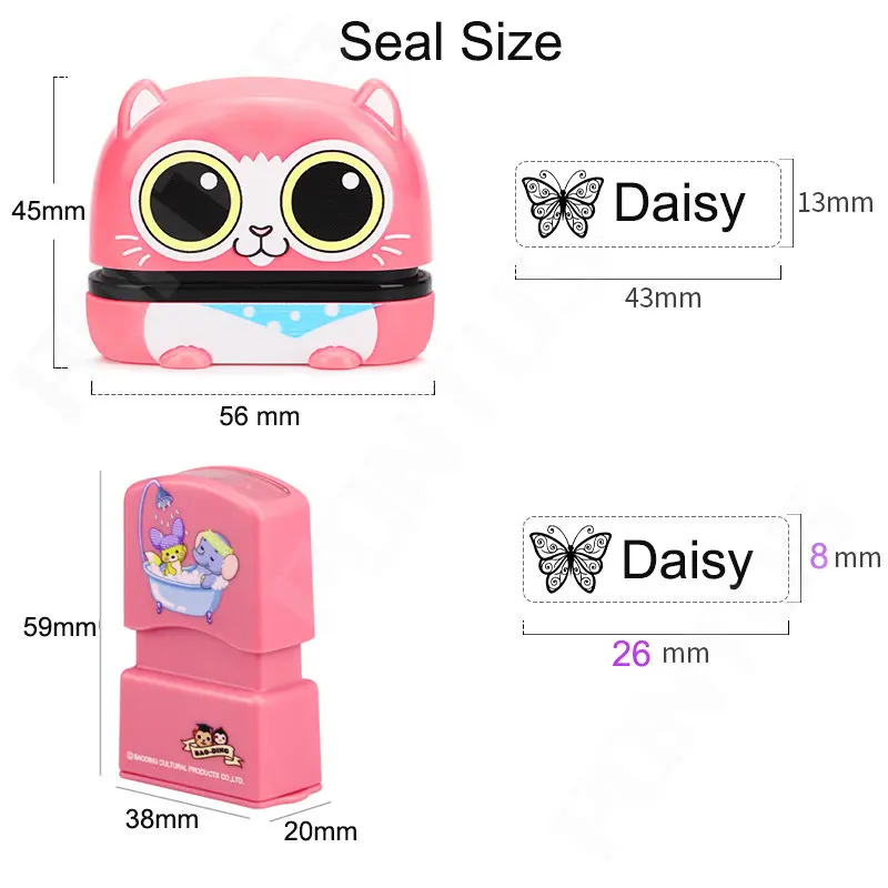 Custom-Made Baby Name Stamp Toy Student Clothes Name Seal Wash Not Faded Waterproof Seal Seals for Kids Customized Stamp Gifts