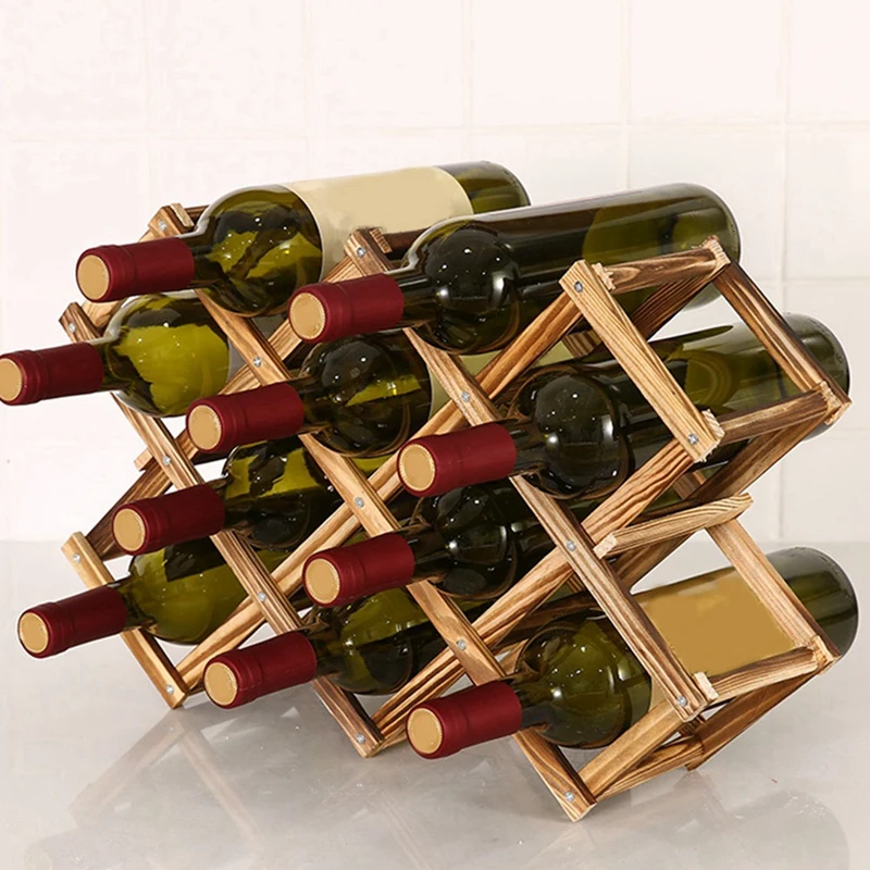 Вместительная складная винная стойка для бутылок столешница винные стойки