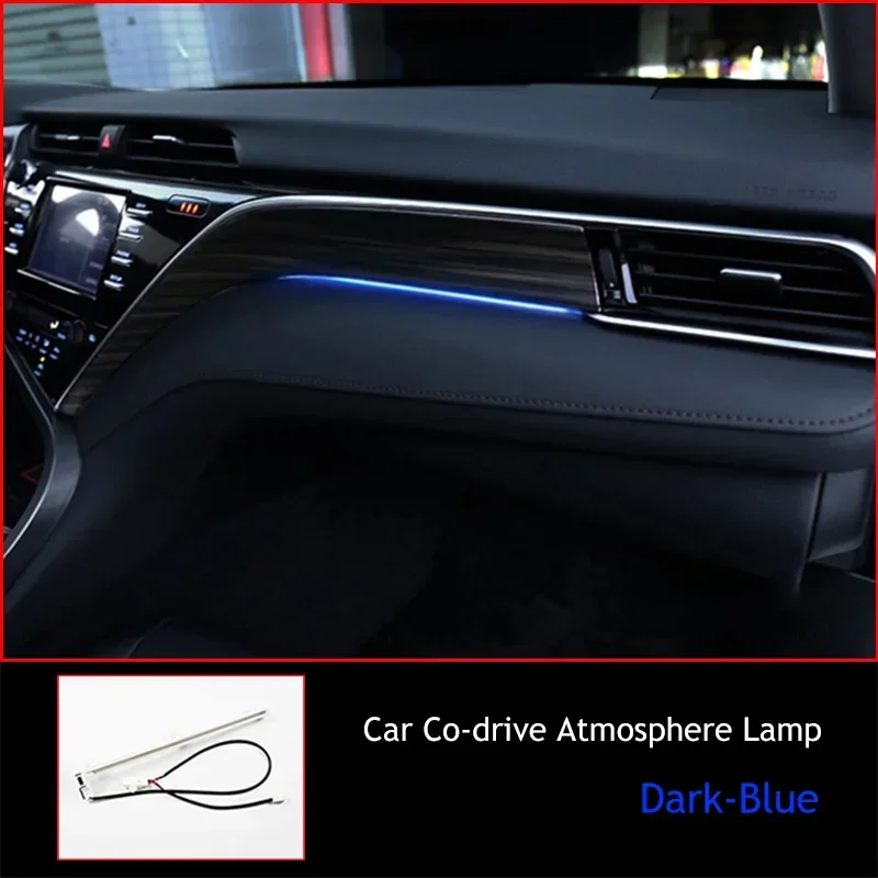 

Автомобильный LHD второй пилот, атмосферный свет, лампа для интерьера, оптическое волокно, яркое для Toyota/Daihatsu Camry/Altis XV70 2018-2024