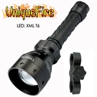 uniquefire uf 1406 xml t6 led zoom 50mm flashlight 1200lm lantern for 2x 18650 batterynot includedlampe torch with scope mount