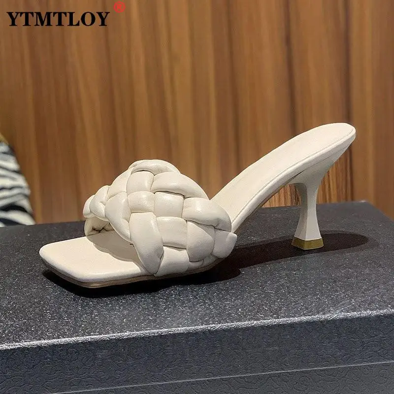 

Сандалии женские уличные на квадратном каблуке, Босоножки с открытым носком, сетчатые элегантные пикантные, повседневная обувь, гладиаторы...