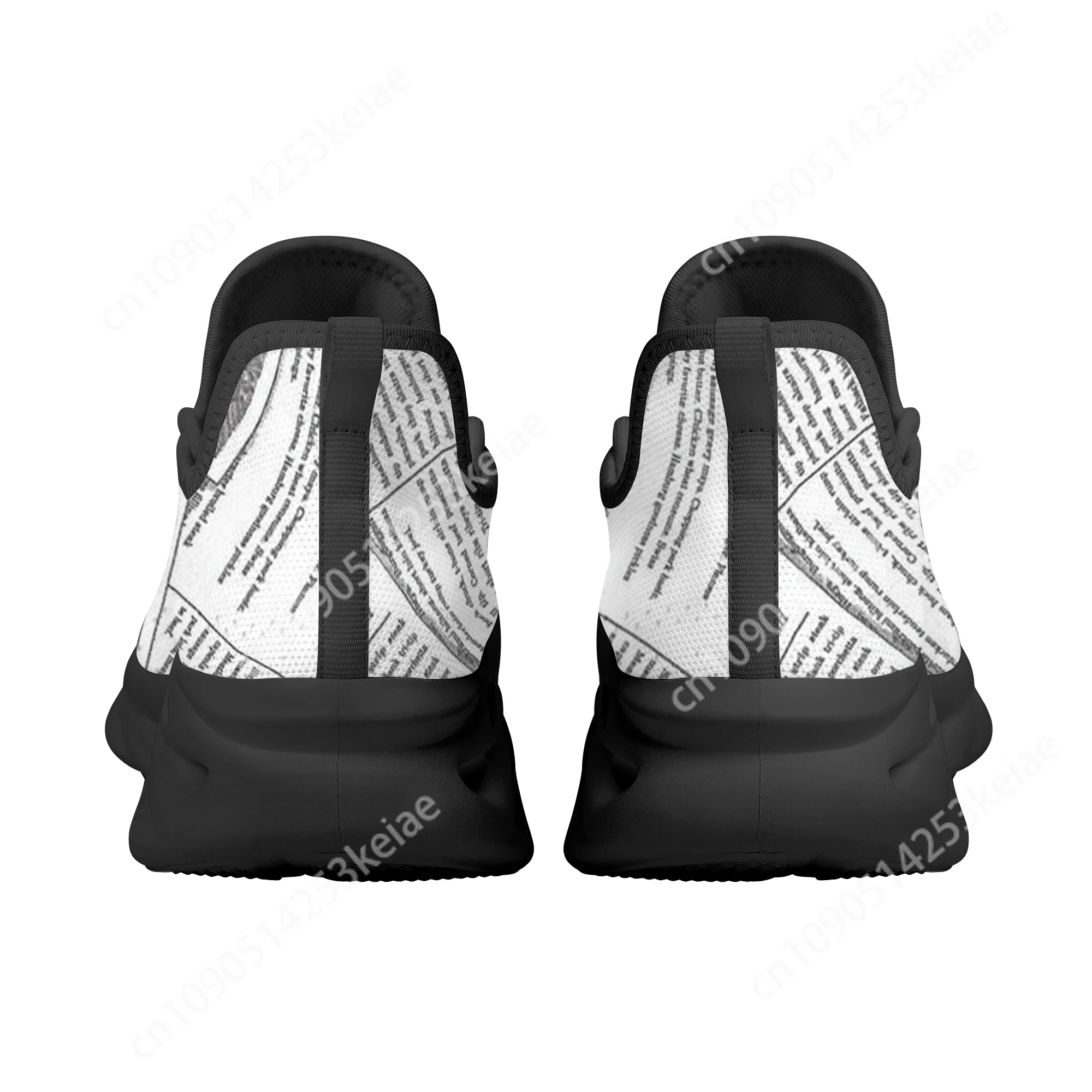 Custom Made Simple Newspaper Print Platform Blade Shoes Tennis Brand Sneakers WoMen Casual Running Footwear Zapatos