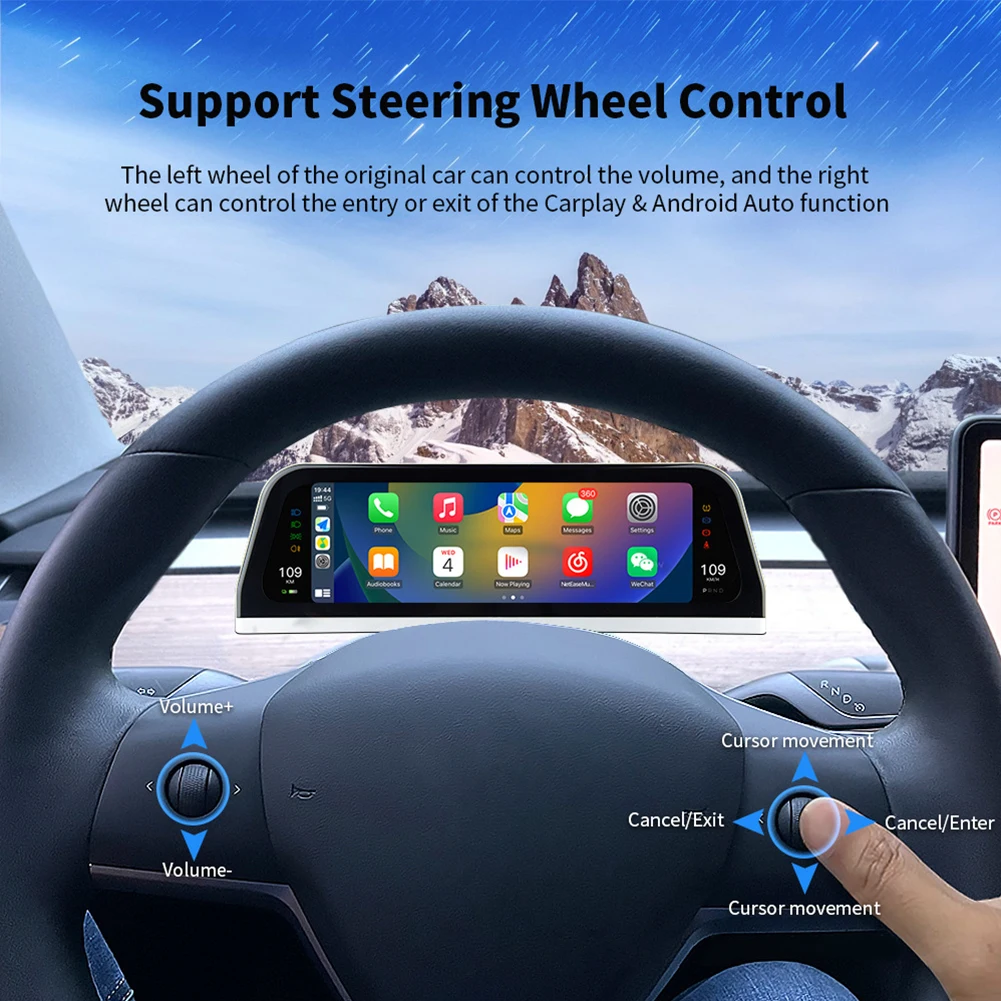 Автомобильный проекционный дисплей сенсорный экран HUD с беспроводным Carplay Android