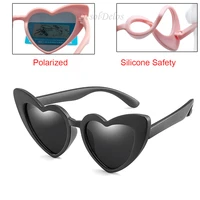 new children sunglasses kids polarized sun glasses love heart boys girls glasses baby flexible safety frame eyewear s06