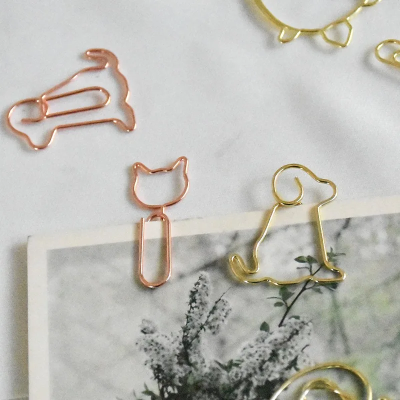 Металлические зажимы для бумаги в форме кролика 10 шт