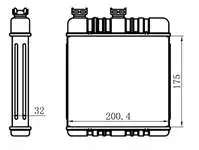 

For KOP010032 heater radiator ASTRA G square (175 × × 32)