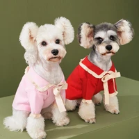 dog clothes autumn and winter new small and medium sized dogs bow sweater teddy schnauzer pomeranian corgi pet clothing