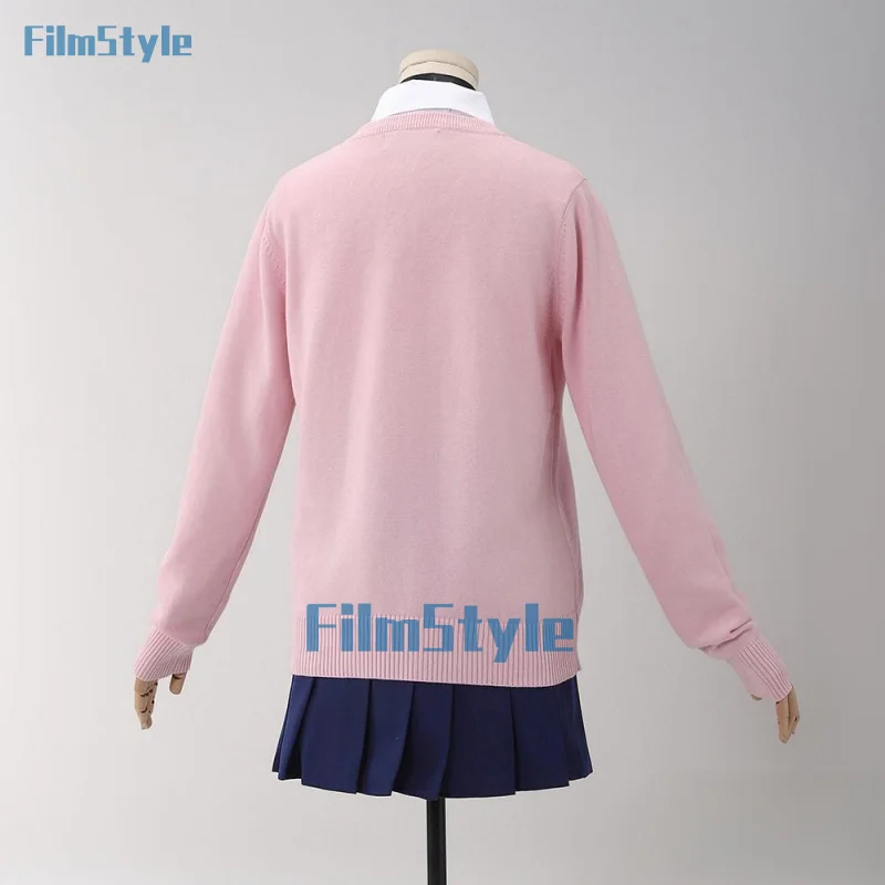 Аниме dandadan Momo Ayase карнавальный костюм розовый топ юбка серьги колье школьная