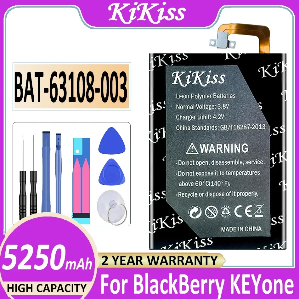 Аккумулятор KiKiss 5250 мАч TLP034E1 BAT-63108-003 для BlackBerry Keyone/Alcatel DK70 DTEK70 встроенный