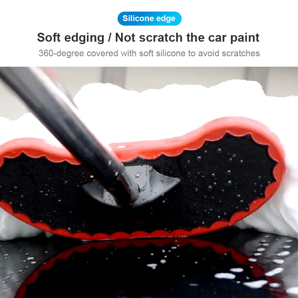 

Car Wash Brush with Long Handle 95cm Telescopic Stainless Steel Handle Microfiber Car Wash Mop Non-Scratch Home Car Washing Tool