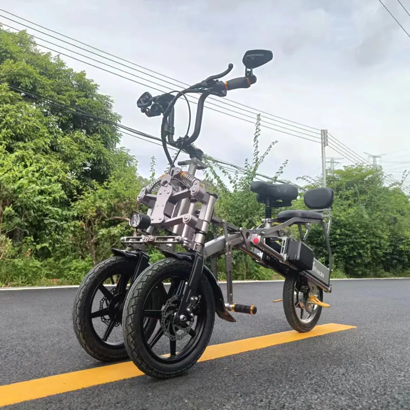 

Afreda S6 Foldable 3 Wheel Electric Bicycle Tricycle 48V 500W 15.6AH Disc Brake Ebike Mountain Off-Road City Folding E-Bike