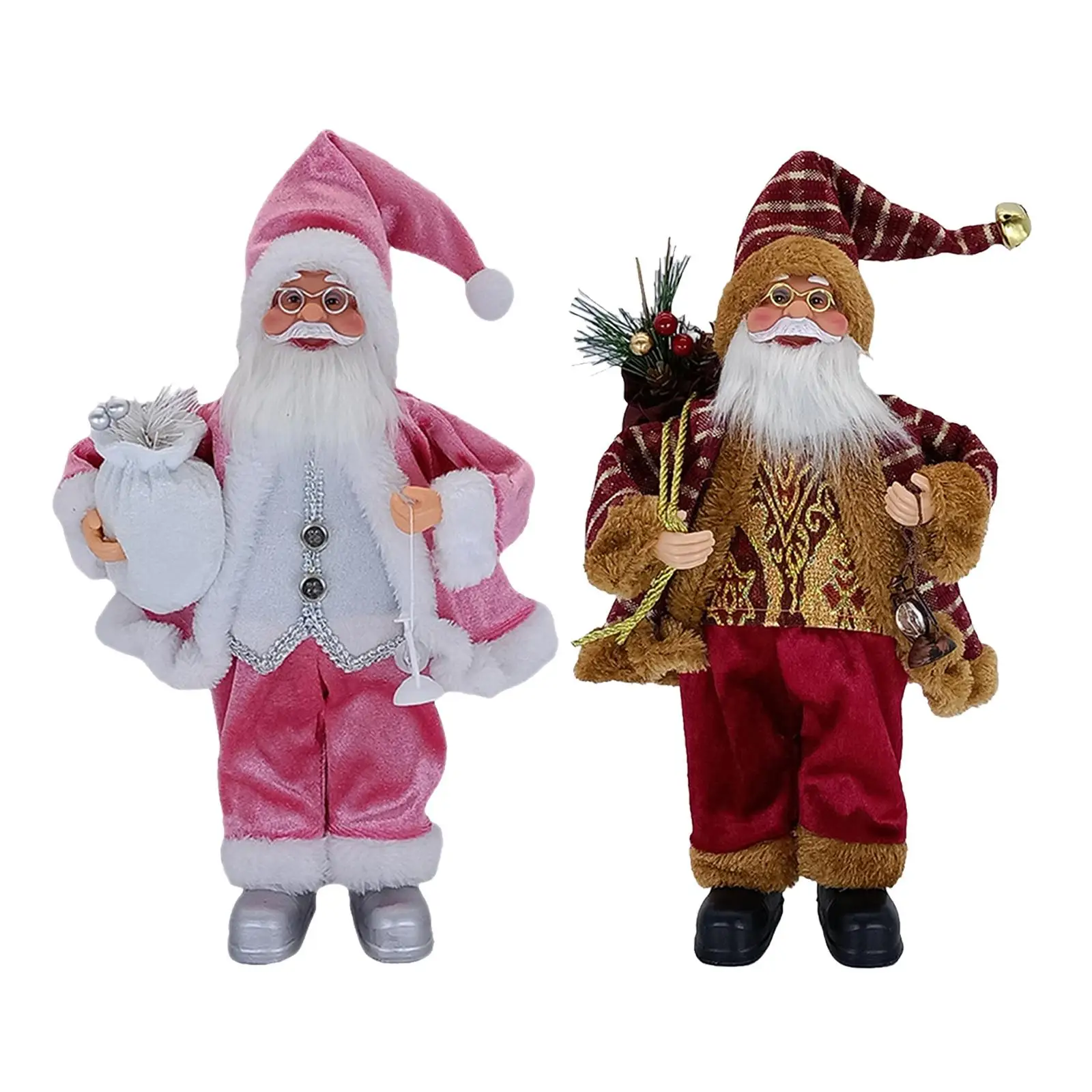 

Santa Claus Figurine Standing Santa Claus Doll for Celebration New Year Collectible