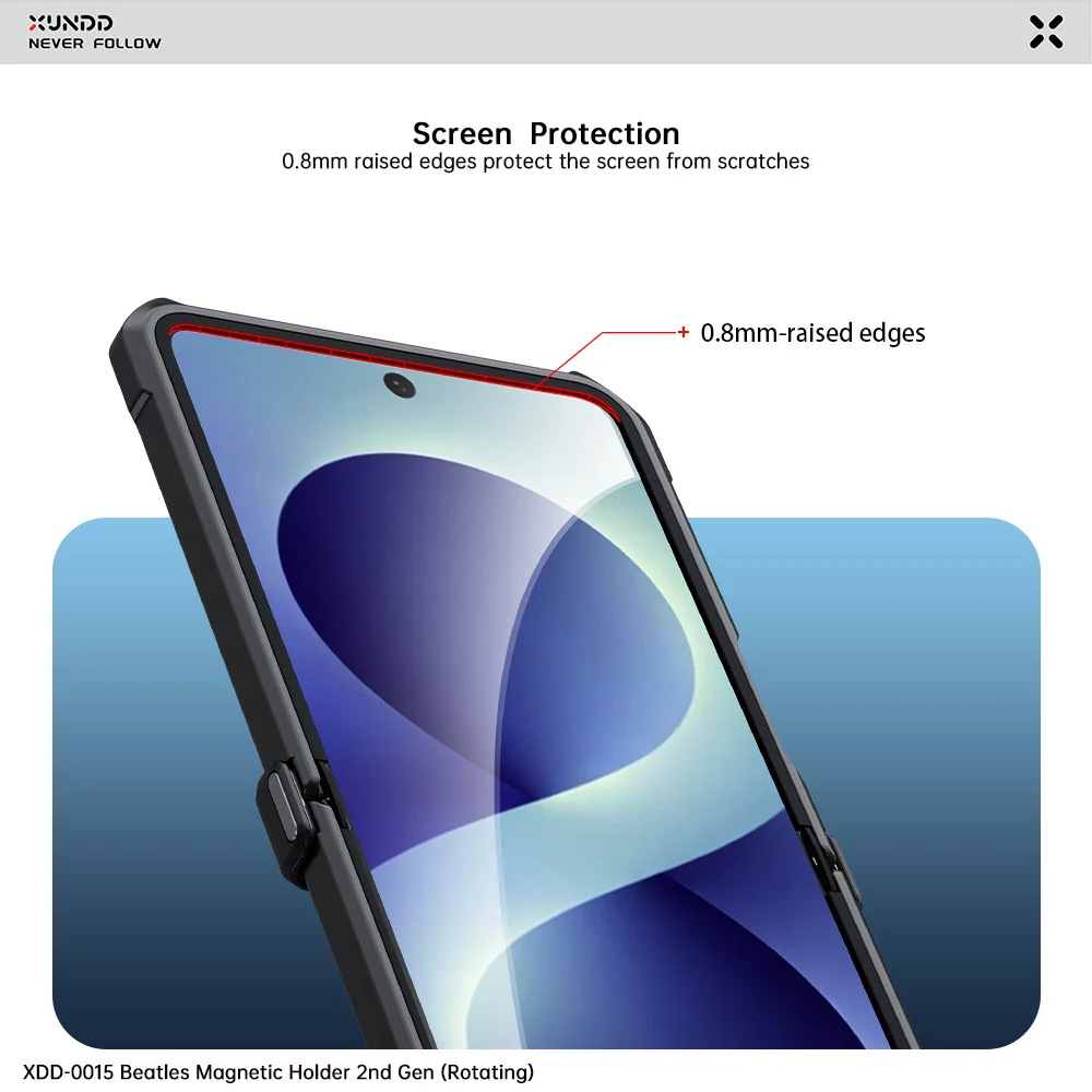 Фото Чехол Xundd для Samsung Galaxy Z Flip 8, защита шарнира, антижелтый, противоударный, с магнитной подставкой, тонкий, прозрачный, защитный №5